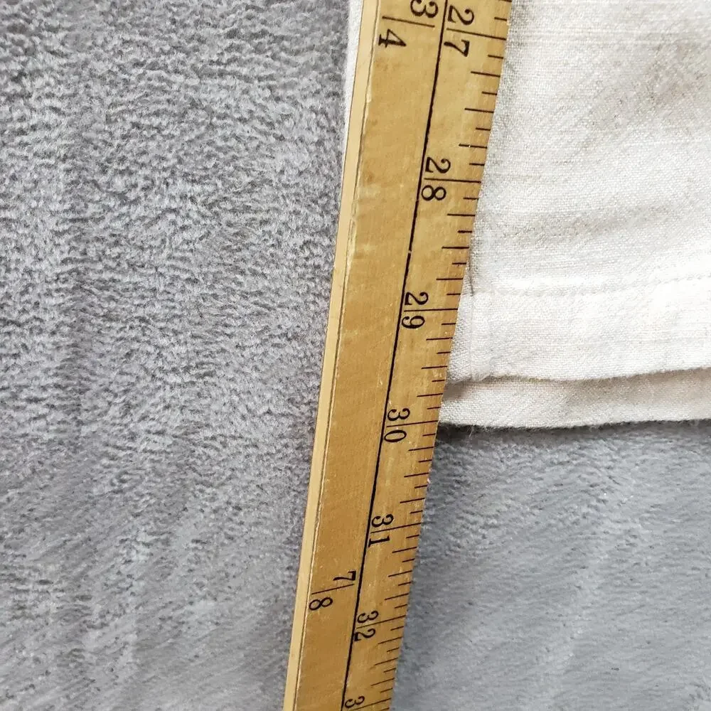 Falls Creek Womens 1X Beige Linen Blend Lounge Pants Wide Leg Drawstring NWT - Picture 9 of 15